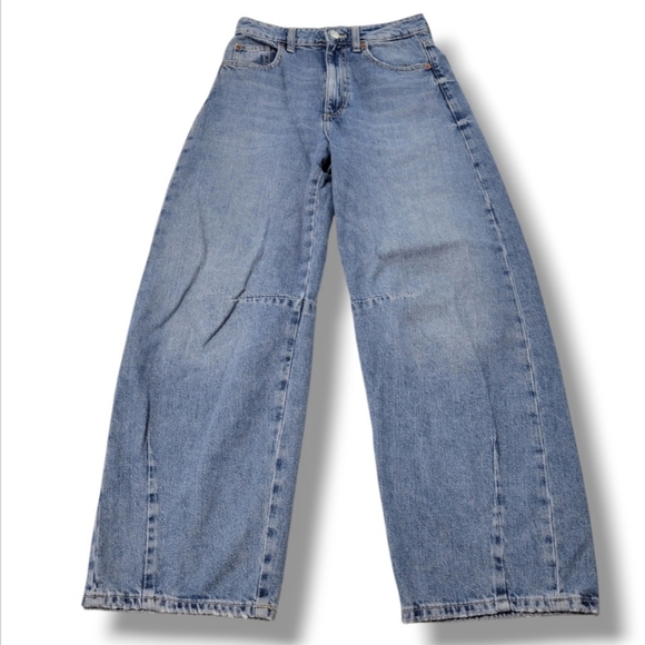 Zara Denim - Zara Jeans Size 0 W27"L30" Zara Wide Leg Jeans Barrel Leg Jeans Zara Baggy Jeans